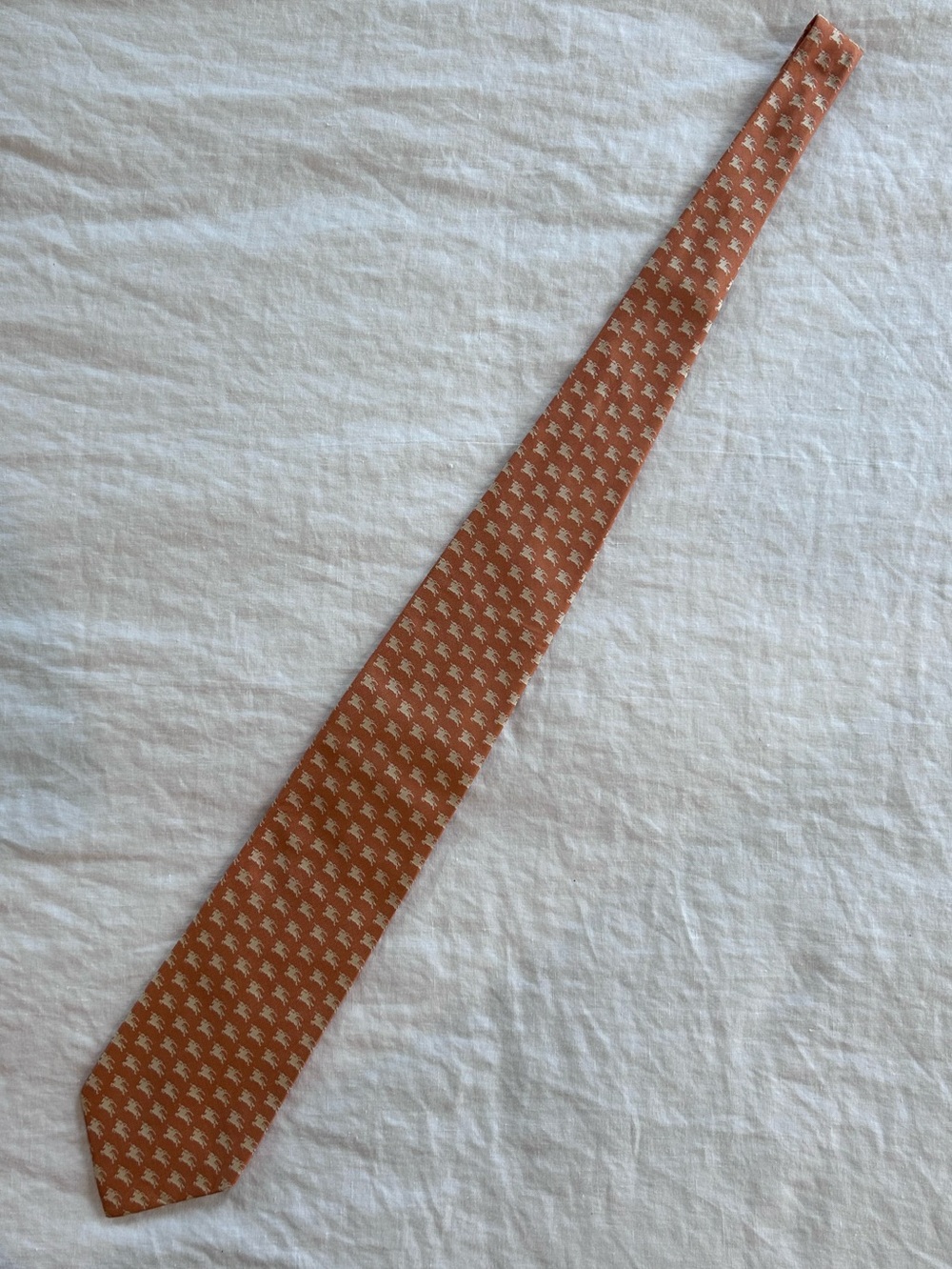 Vintage Men's Burberry Equestrian Knight Logo Tie